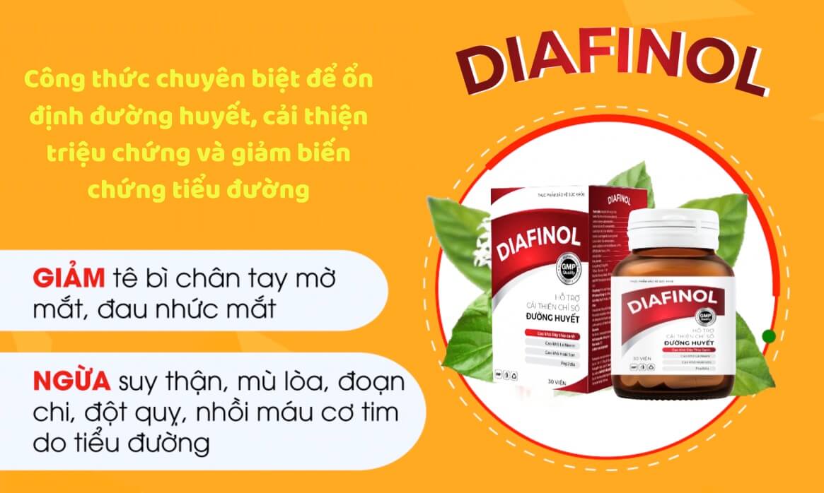 Diafinol hỗ trợ cải thiện triệu chứng và biến chứng tiểu đường