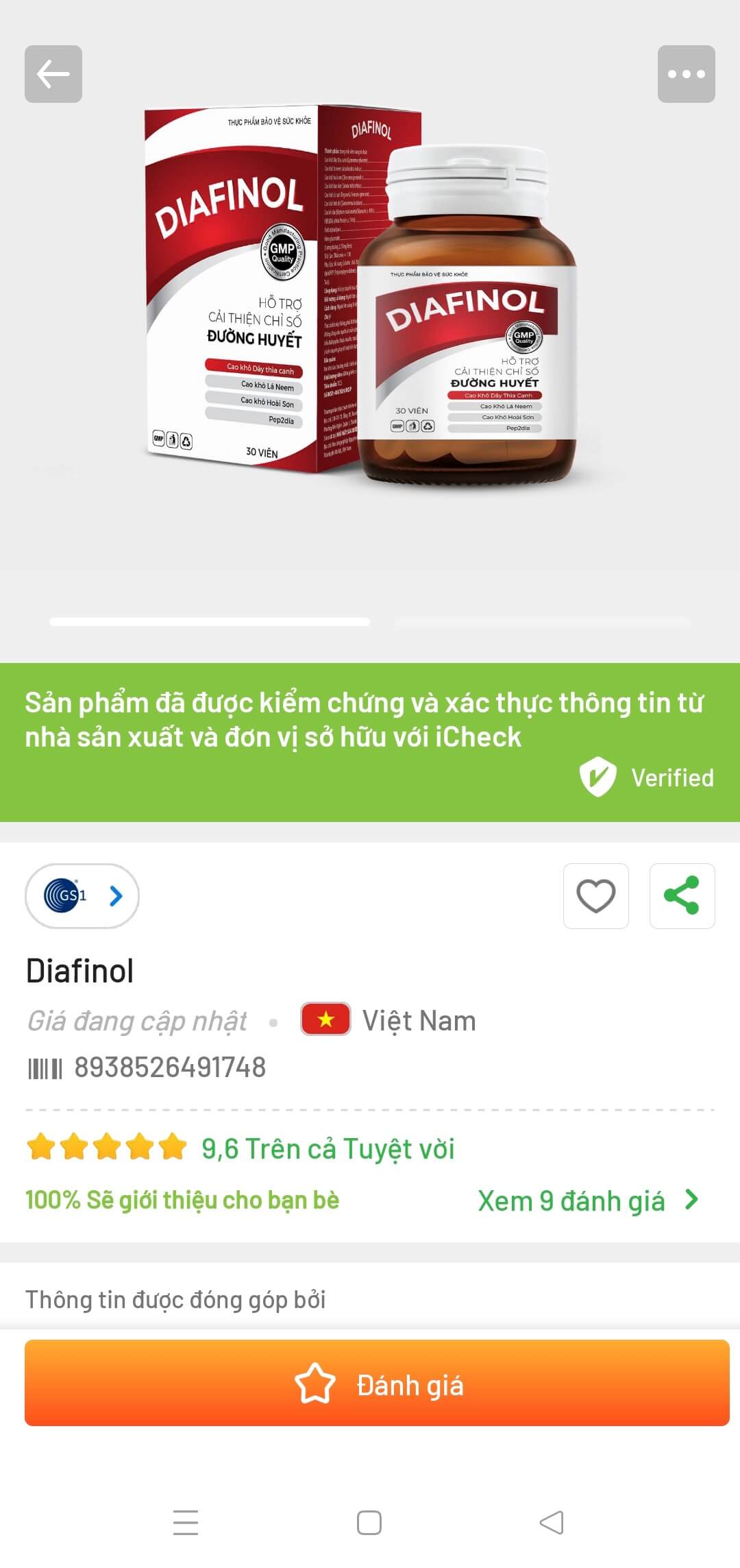 Thuốc diafinol tiểu đường