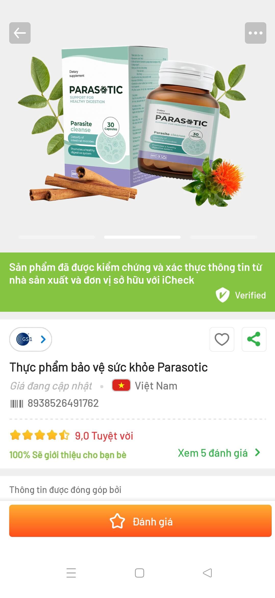 Parasotic thuốc chính hãng