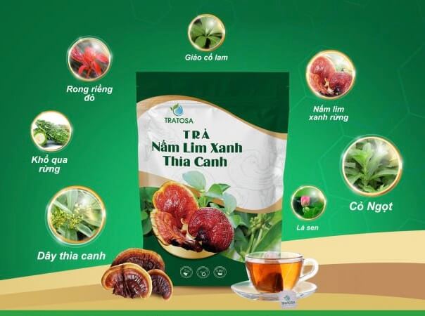 Trà Nấm Lim Xanh Thìa Canh Tratosa hình 11