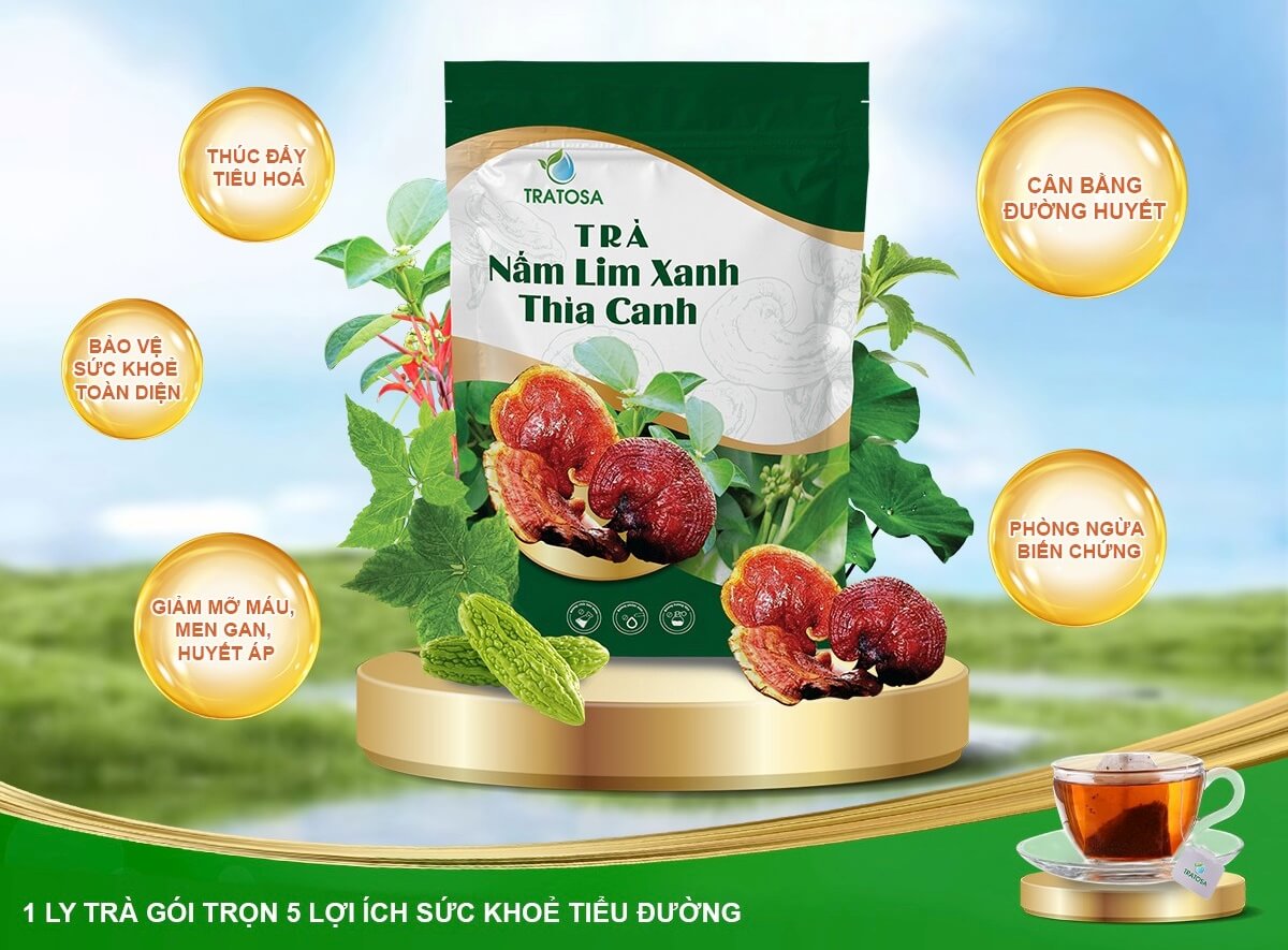 Trà Nấm Lim Xanh Thìa Canh Tratosa hình 12