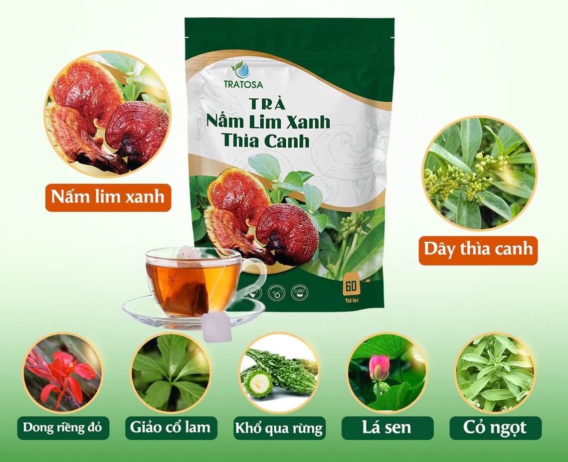 Trà Nấm Lim Xanh Thìa Canh Tratosa hình 13