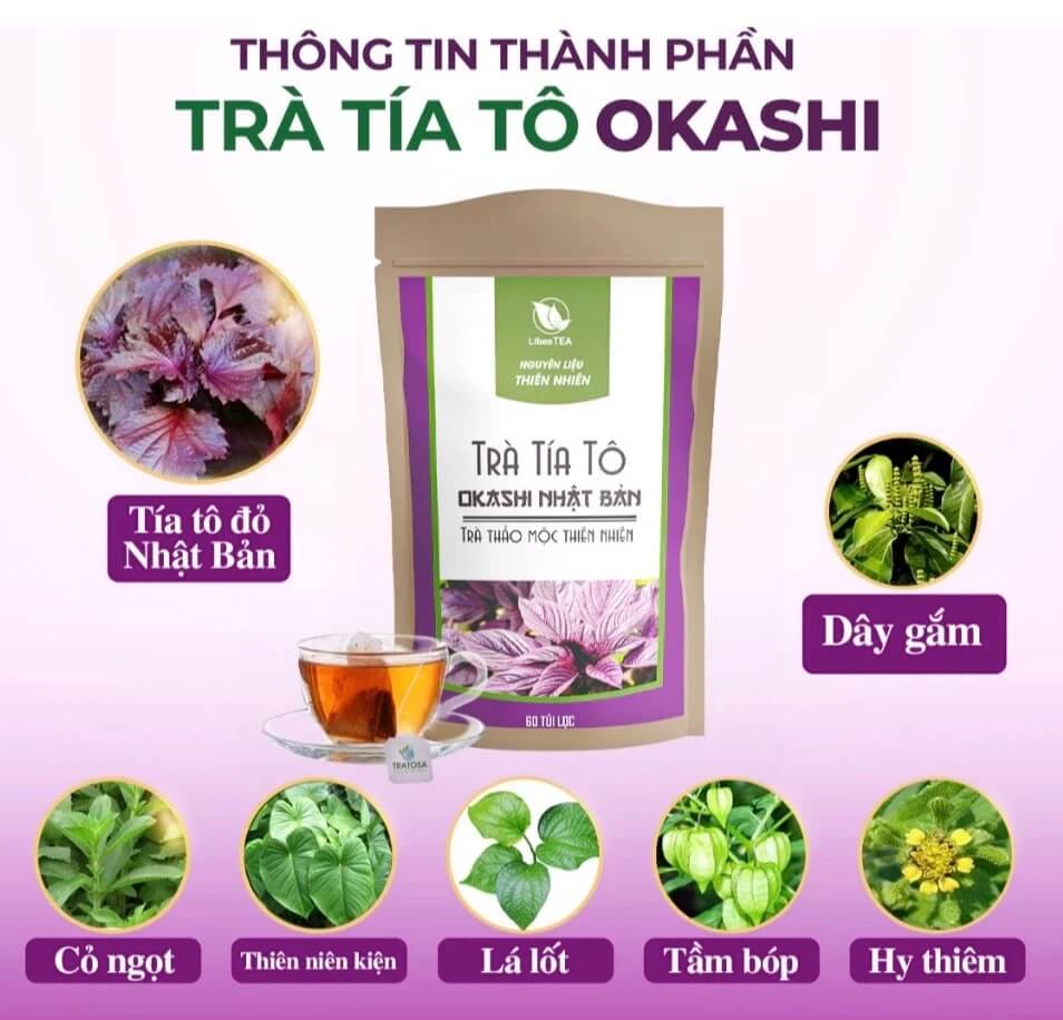 Trà Tía Tô Okashi Nhật Bản hình 5