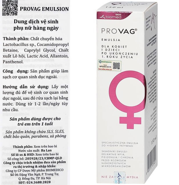 Dung dịch vệ sinh Provag Emulsion hình 2
