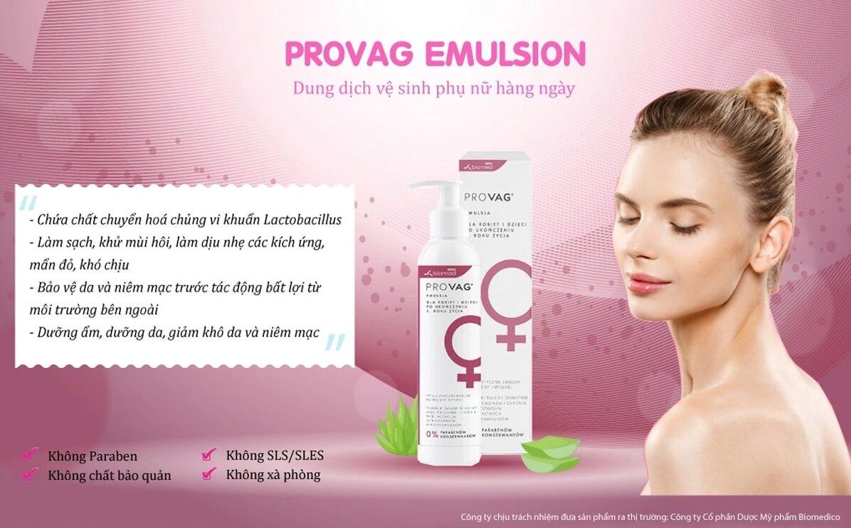 Dung dịch vệ sinh Provag Emulsion hình 7