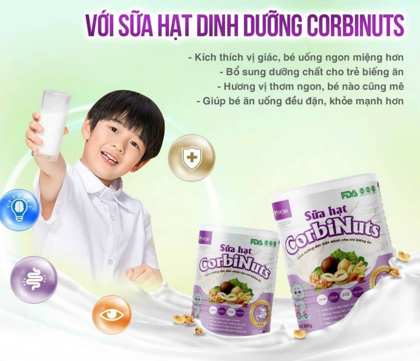 Sữa hạt Corbinuts Pedia 3