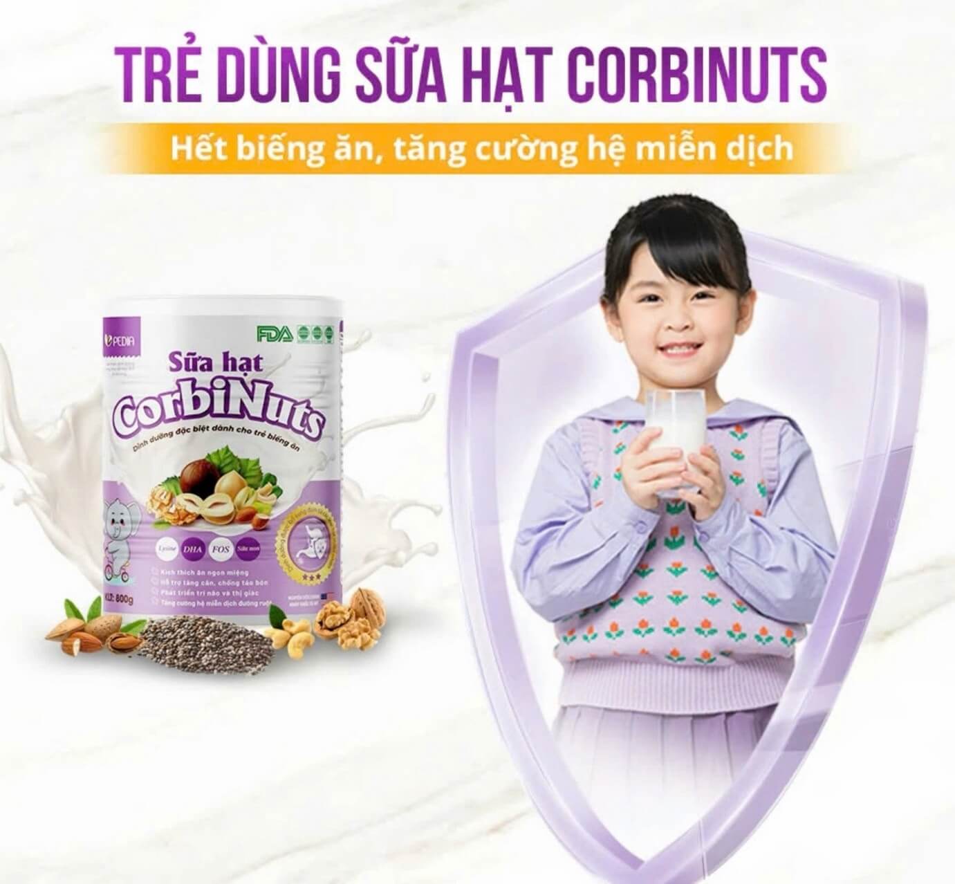 Sữa hạt Corbinuts Pedia 4